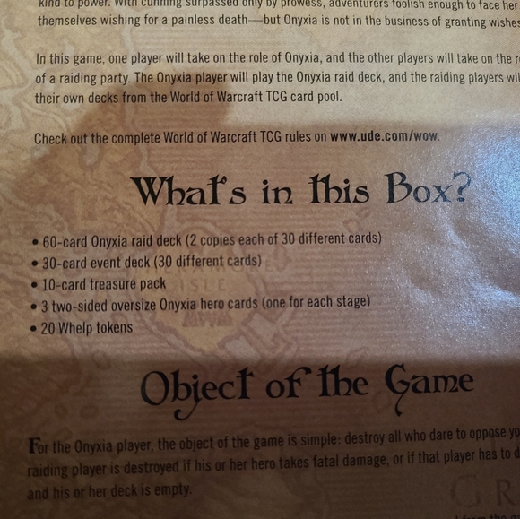 World Of Warcraft Onyxia's Lair Raid Deck- Missing 2 Cards read description - Picture 4 of 4